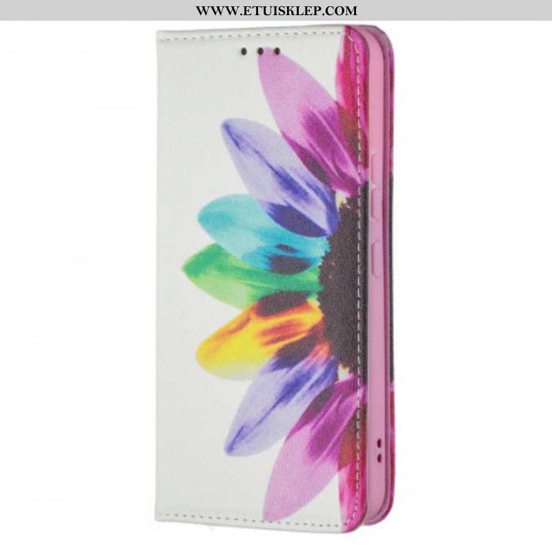 Etui Na Telefon do Samsung Galaxy S22 5G Etui Folio Akwarela Kwiat